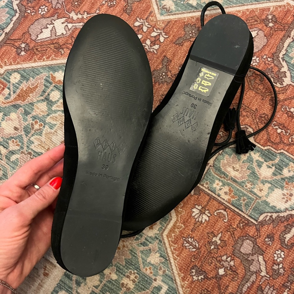 Penahaus Judy Black Suede flats - Picture 2 of 4